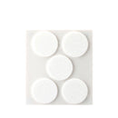 PACK 5 FELTROS ADESIVOS SINTETICOS BRANCOS, Ø34MM PLASFIX INOFIX