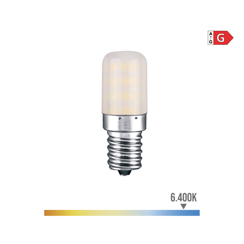 LÂMPADA TUBULAR LED E14 3W 250LM 6400K LUZ FRIA Ø1,8X5,2CM EDM