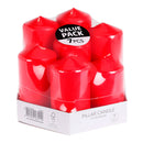 VELAS VERMELHAS Ø55 MM COM ALTURAS DIFERENTES, 7 PCS