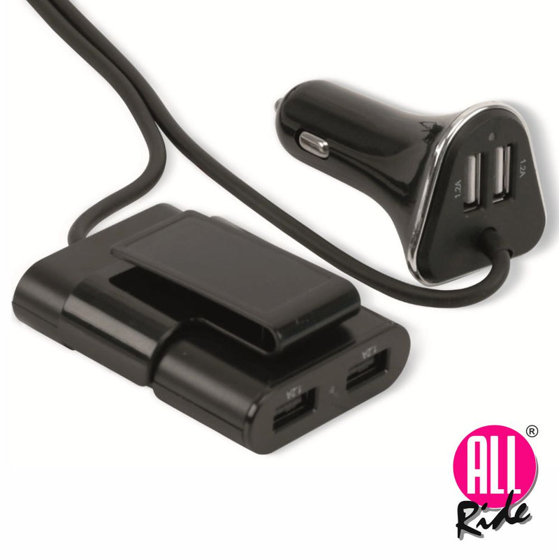 ADAPTADOR ISQUEIRO 12V24V  4 USB 5V 4.8A 165CM