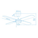 VENTOINHA DE TETO MODELO BALTICO. COR BRANCO POTÊNCIA: 50W LÂMINA
