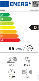 MÁQUINA DE LAVAR LOUÇA BOSCH SMS4HVI03E 14 CONJUNTOS INOX