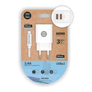 CARGADOR DE PARED TECH ONE TECH TEC2402 2XUSB + CABLE LIGHTNING 2