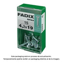 CAIXA S 15 UNID. PARAFUSO ROSCA CHAPA CP AUTOT. ZINCO 4,2X19MM FA