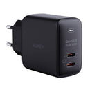 CARREGADOR DE PAREDE AUKEY PA-B4T, 2XUSB-C, 45W (PRETO)
