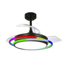 VENTOINHA TETO CRISTAL ANTILA MINI RGB BK RETRAC