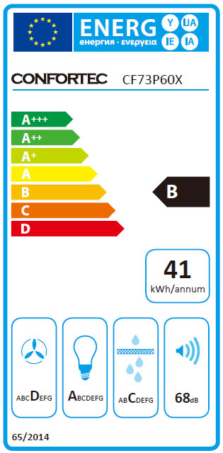 CONFORTEC CHAMINE 60CM 400M3H INOX (B)