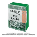 CAIXA M 115 UNID. CAMARÃO ABERTO ZINCO 2,5X40MM FADIX