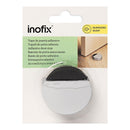 BATENTE ADESIVO SILENCIOSO CROMADO (BLISTER) INOFIX