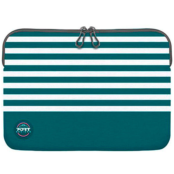 PORT SLEEVE LISBOA MEMORY FOAM 13-14" TEAL AND WHITE