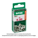 CAIXA 10 UNID. PARAFUSO MADEIRA SPAX CAB. REDONDA WIROX 5,0X20MM