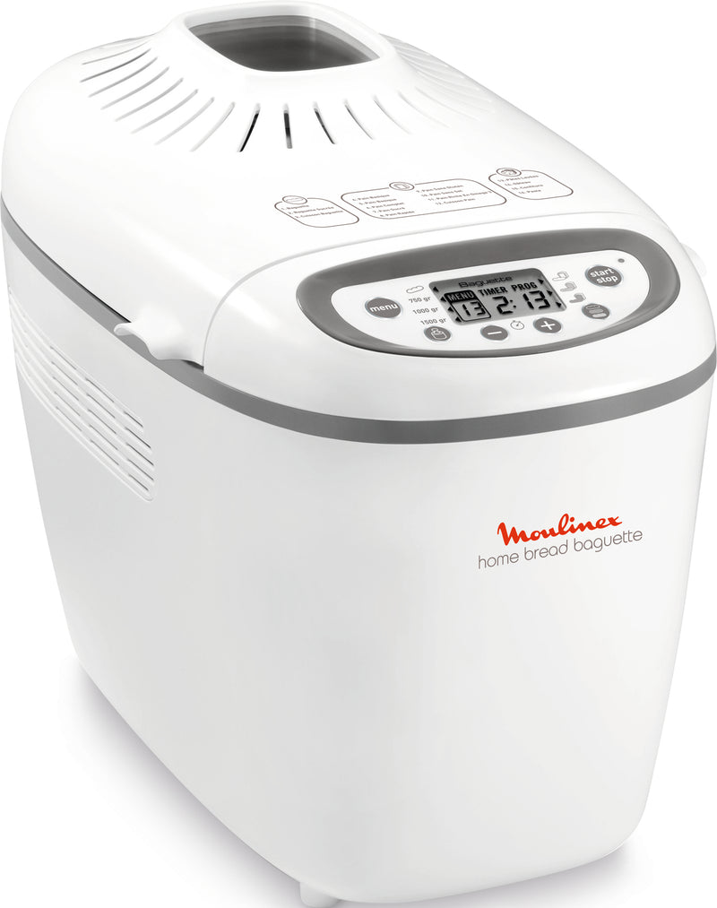 Moulinex OW6101 máquina de pão 1650 W Branco, Cinzento