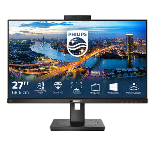 PHILIPS MONITOR IPS 27" QHD DVI HDMI DP USB WEBCAM HAS COLUNAS 27