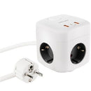 REGLETA NANOCABLE 10.37.0011 3 TOMAS DE CORRIENTE 2 USB - 1 USB T