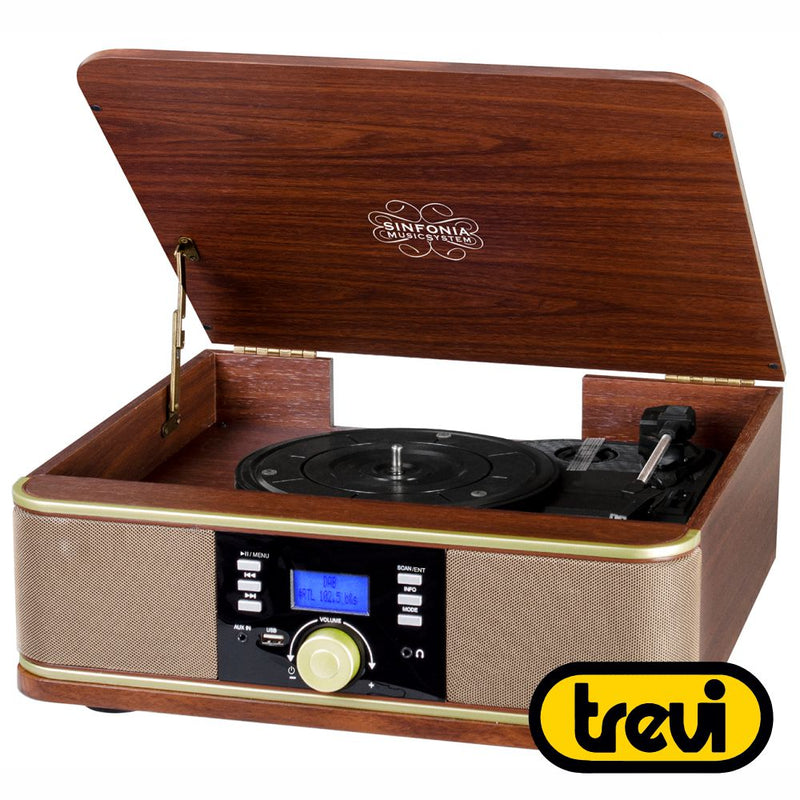 GIRA-DISCOS 334578RPM VINTAGE BTAUXUSB MADEIRA TREVI