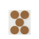 PACK 5 FELTROS ADESIVOS SINTETICOS CASTANHO Ø34MM PLASFIX INOFIX