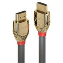 Lindy 37865 cabo HDMI 7,5 m HDMI Type A (Standard) Dourado, Cinze