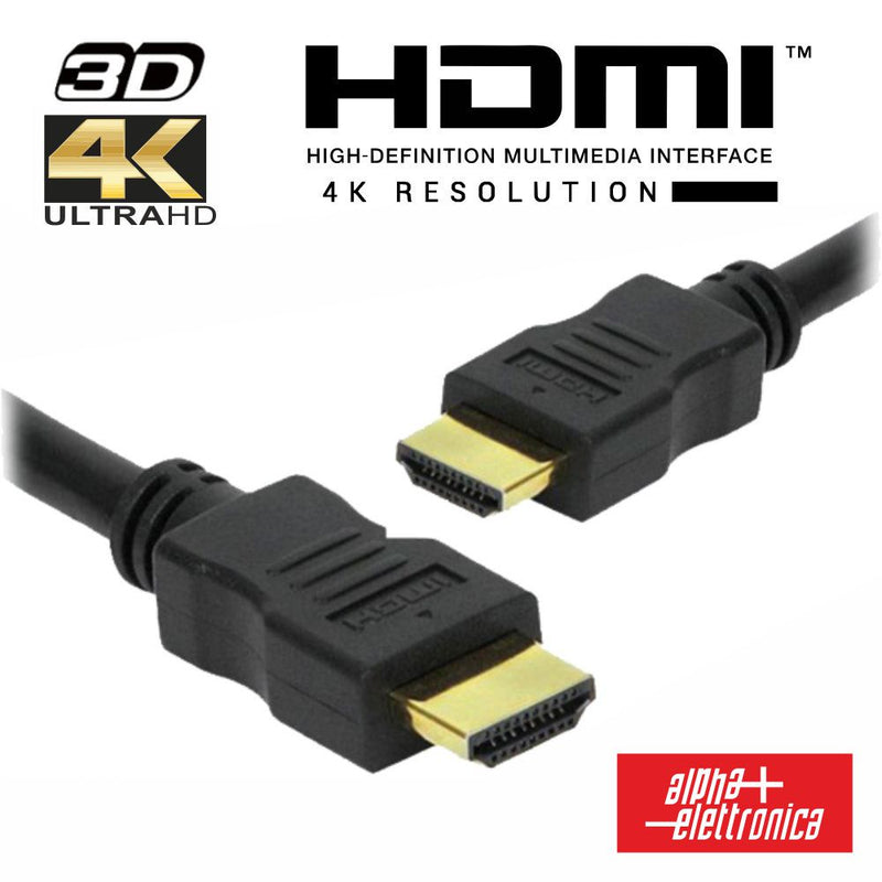 CABO HDMI DOURADO MACHO  MACHO 4K PRETO 1.5M ALPHA