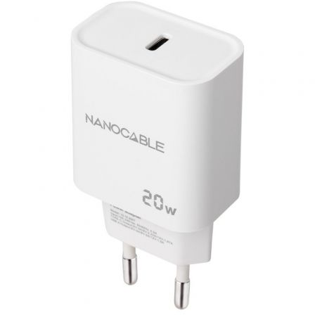 CARGADOR DE PARED NANOCABLE 10.10.2005 1XUSB TIPO-C 20W BLANCO