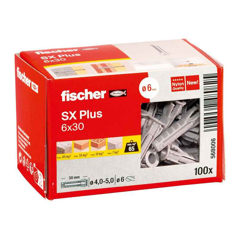 BUCHA FISCHER SX PLUS Ø6X30MM 100UDS. N6 568006