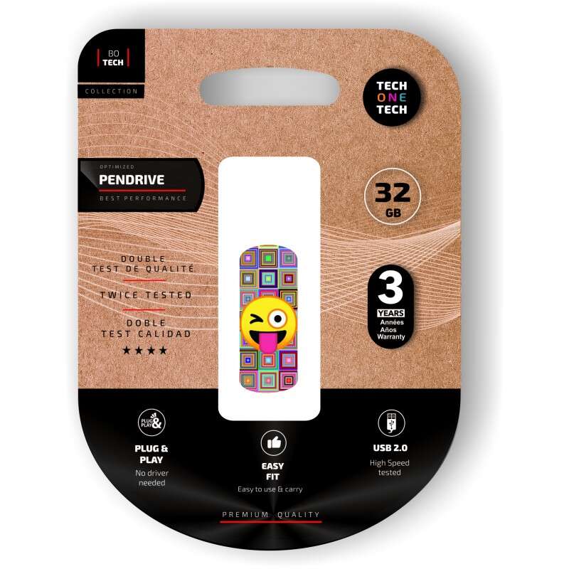 PEN DRIVE 32GB TECH ONE TECH EMOJI WINK USB 2.0