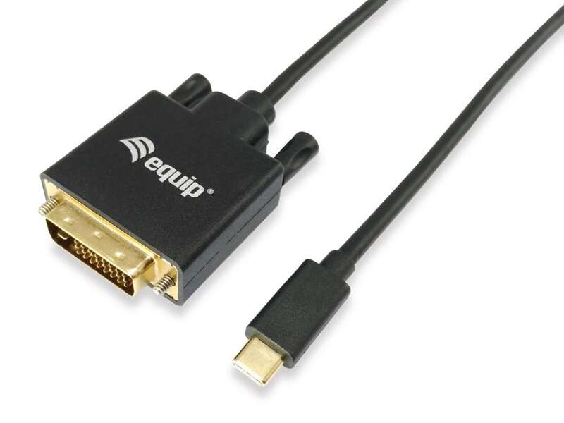 Equip 133468 adaptador de cabo de vídeo 1,8 m USB Type-C DVI-D Pr