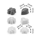 FORMA DE SILICONE PARA BOMBONS, DELÍCIA, 6 PEÇAS.