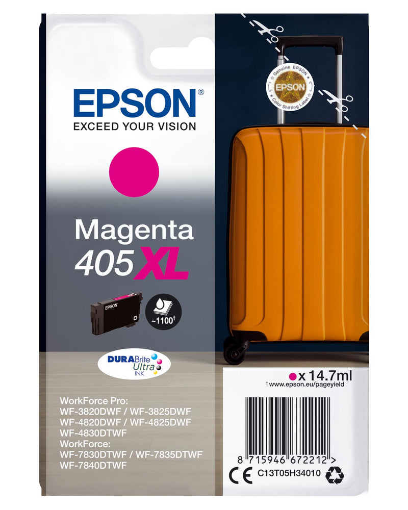 Epson 405XL DURABrite Ultra Ink tinteiro 1 unidade(s) Original Re