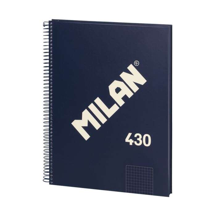 MILAN CUADERNO ESPIRAL FORMATO A4 CUADRICULA 5X5MM - 80 HOJAS DE