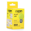 LÂMPADA ESFÉRICA LED E27 1W 80LM LUZ AMARELA Ø45X69MM EDM