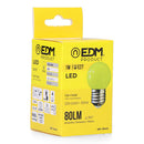 LÂMPADA ESFÉRICA LED E27 1W 80LM LUZ AMARELA Ø45X69MM EDM