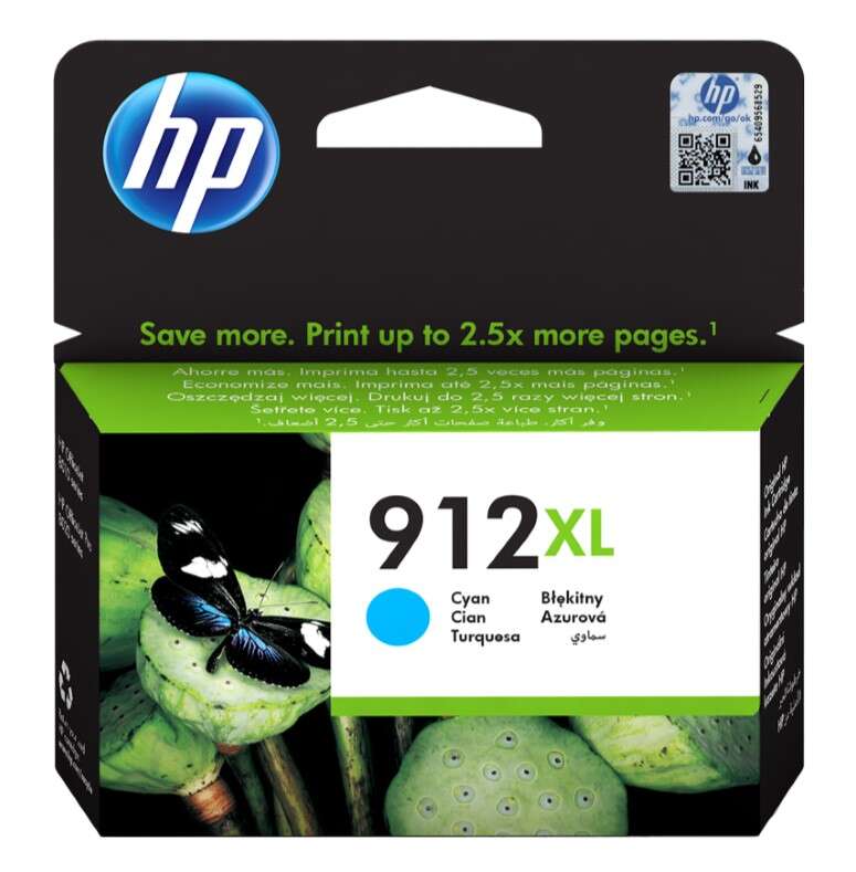 HP Tinteiro Original 912XL Ciano de elevado rendimento