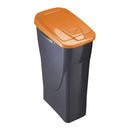 BALDE DE 15 LITROS ECOBIN COM TAMPA PRETA/LARANJA 20X31X42CM MOND