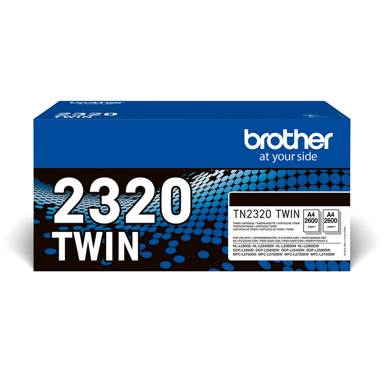 PACK DE 2 TONERS ORIGINAIS BROTHER PRETOS DE ALTA CAPACIDADE