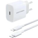 CARGADOR DE PARED VENTION G16W0-EU 1XUSB TIPO-C + CABLE USB TIPO-
