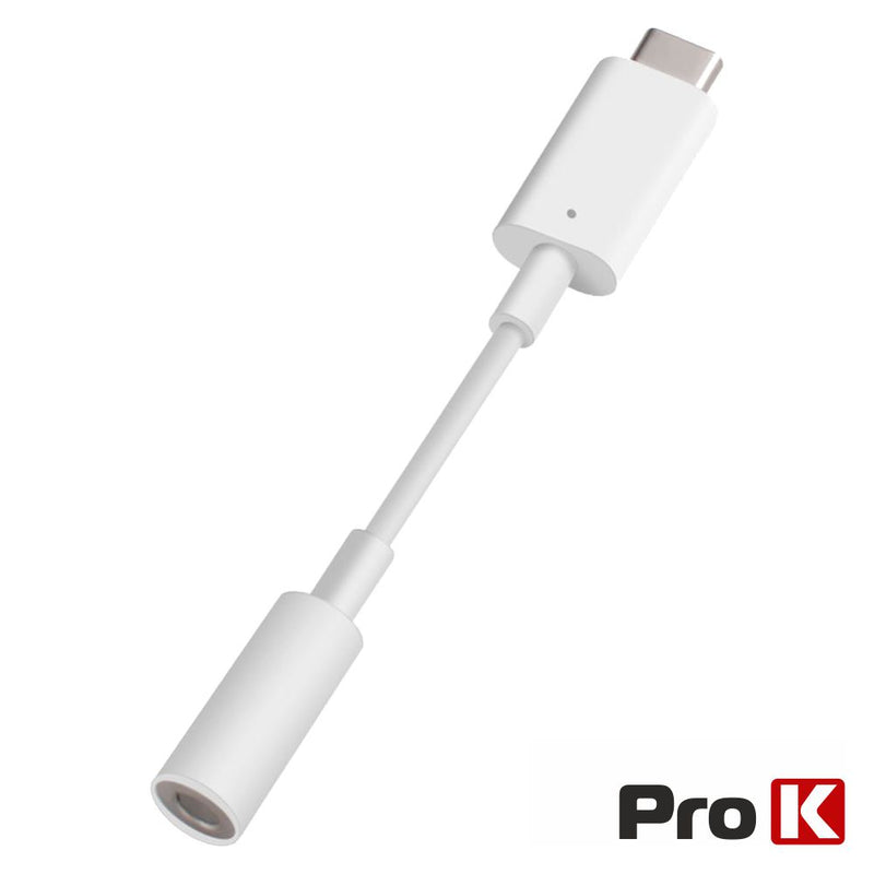 CABO USB-C MACHO  JACK 3.5MM 11MM BRANCO PROK