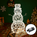 BONECO DE NEVE ACRÍLICO DE BAIXA TENSÃO, BRANCO QUENTE, 60 CM