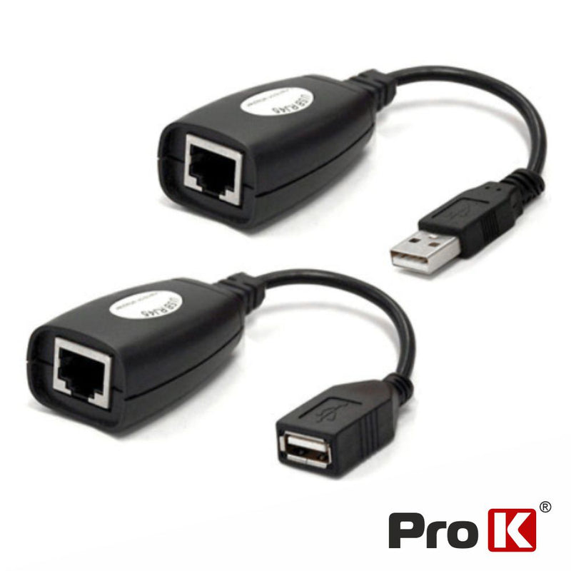 CABO ADAPTADOR EXTENSÃO USB  RJ45 50M PROK