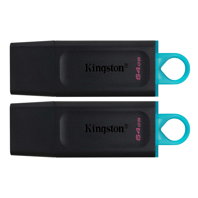 64GB USB3.2 GEN 1 DATATRAVELER EXODIA (BLACK + TEAL) - 2 PIECES