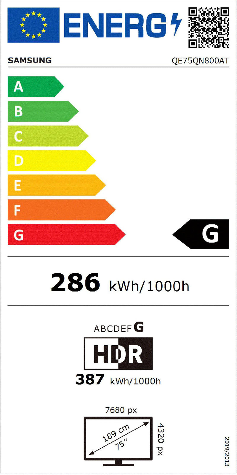 Samsung Series 8 QE75QN800AT 190,5 cm (75") 8K Ultra HD Smart TV