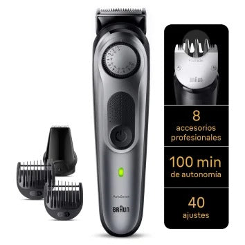 Braun BeardTrimmer 7 BT7420 Bateria 40 2 cm Preto, Cinzento