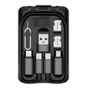 MULTI-FUNCTIONAL BOX FOR PHONES BUDI 515C, 6 TYPES CABLES (BLACK)