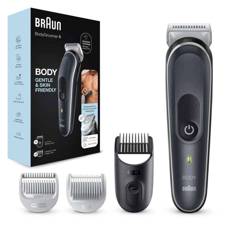 Braun BodyGroomer BG5340 Preto, Prateado