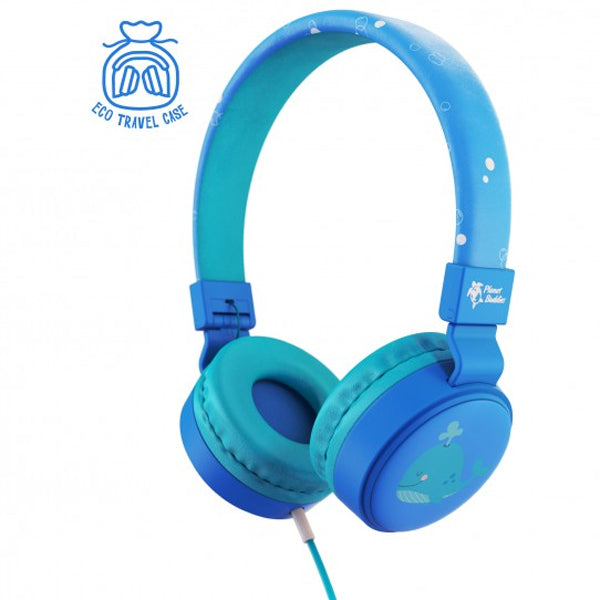 PLANET BUDDIES WHALE WIRED KID´S HEADPHONE BLUE