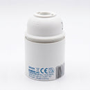 PORTA-LÂMPADAS TERMOPLÁSTICO, LISO, E-27, BRANCO