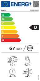 LVJ. BOSCH SPS4EMI61E 10P DSP 3ªB 45DB INOX
