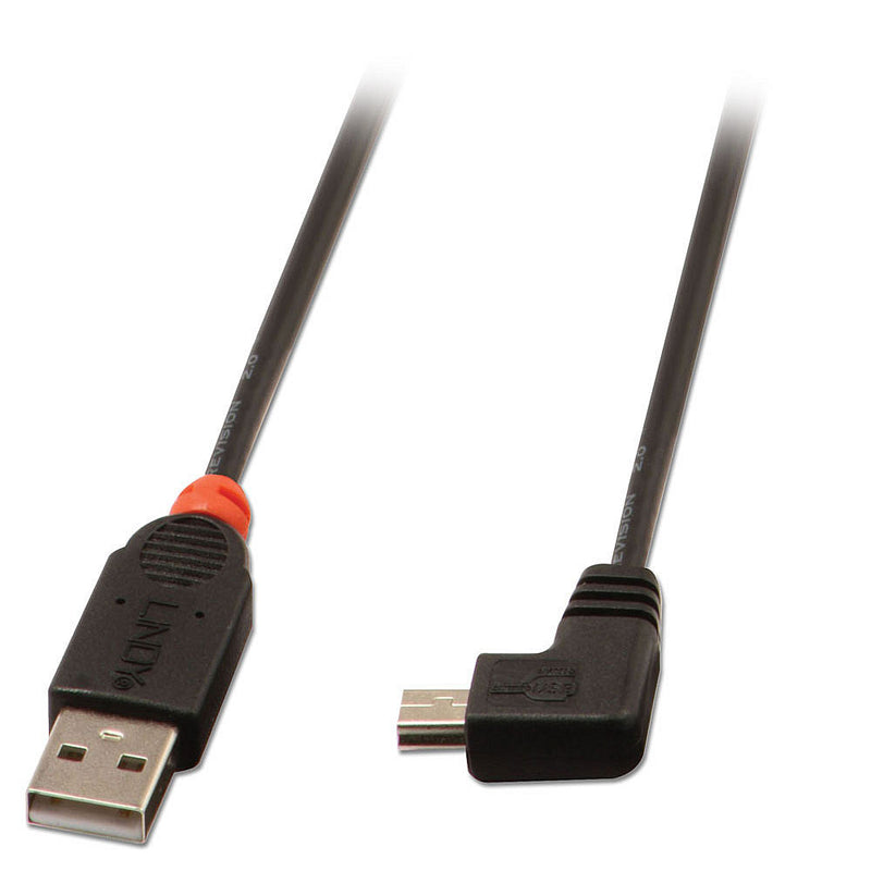 Lindy 31970 cabo USB 0,5 m USB 2.0 USB A Mini-USB B Preto