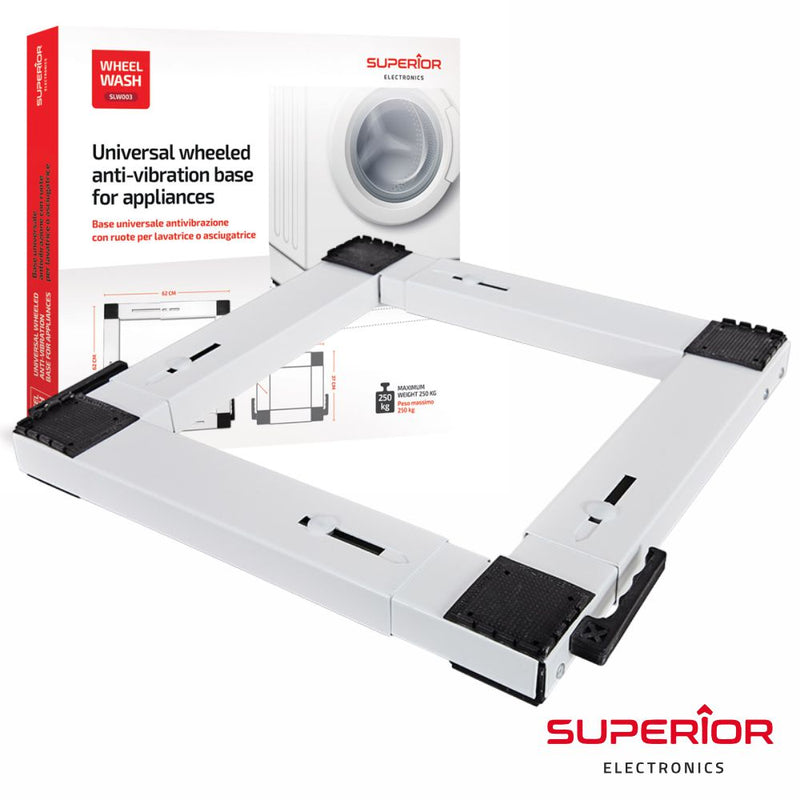 SUPORTE C RODAS P MÁQUINA LAVARSECAR ROUPA 250KG 37~62CM²