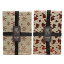 NAPEROM COM ESTAMPADOS DE NATAL VERMELHOS, 32X150CM. 2 ESTAMPADOS