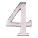 NUMERO 4 NIQUEL MATE 10CM FIXAÇÃO INVISIVEL EDM